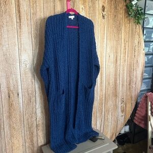 Cozy Blue Cardigan Sweater